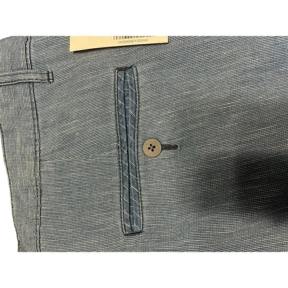 Caribbean Shorts Mens 100% Cotton Blue Pockets